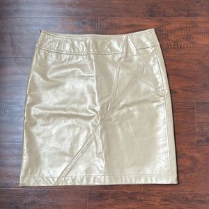AUTH Metallic  Leather Skirt | Barbara Bui Initials
